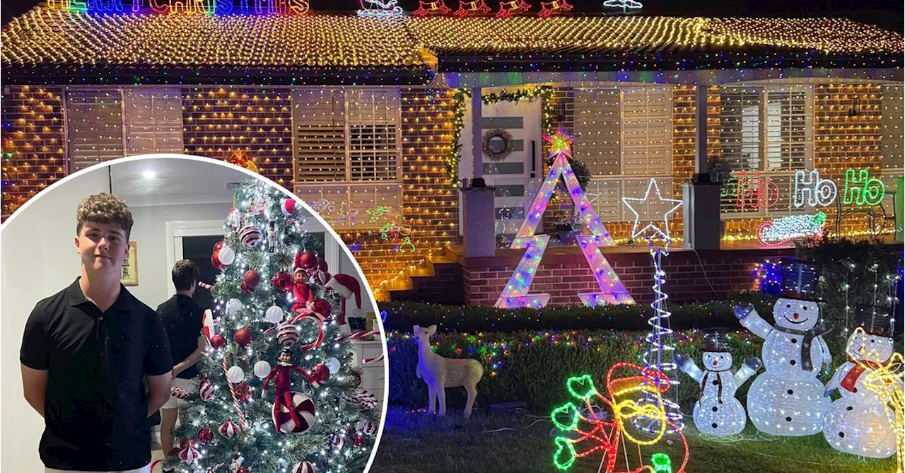 Teen's Extravagant Christmas Lights Display Raises Money for Charity