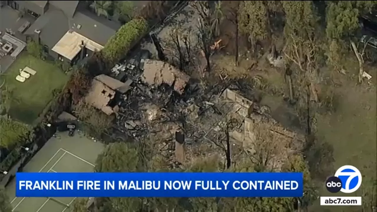 Franklin Fire in Malibu Fully Contained