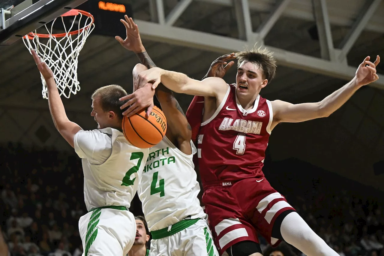 Alabama Holds On to Defeat North Dakota in Grant Nelson's Home State