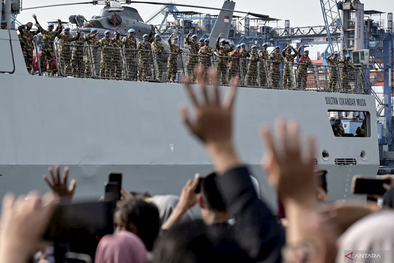 Satgas MTF TNI Kontingen Garuda XXVIII-P UNIFIL Berlayar ke Lebanon