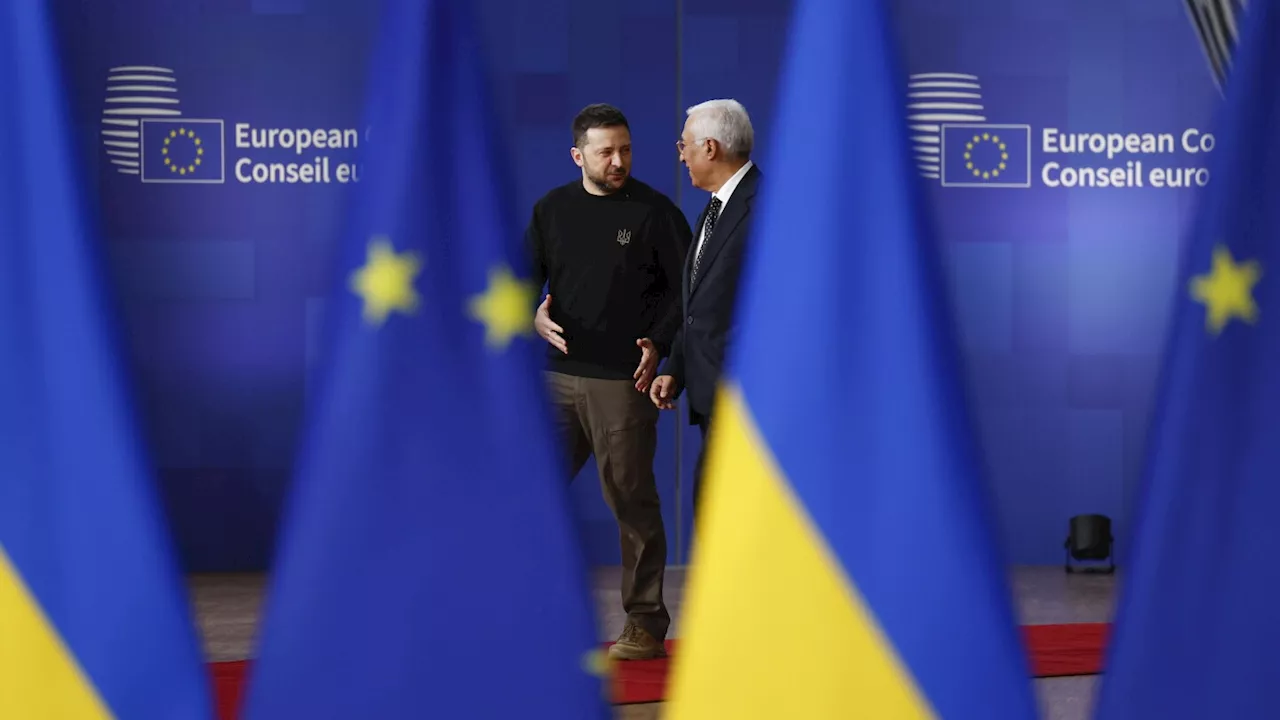 Ukraine’s President Volodymyr Zelenskyy Arrives for EU Summit