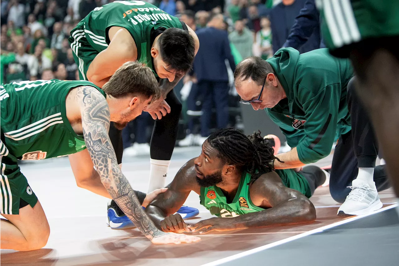 Fracture de la jambe pour Mathias Lessort ! Les supporters du Panathinaïkos en émoi