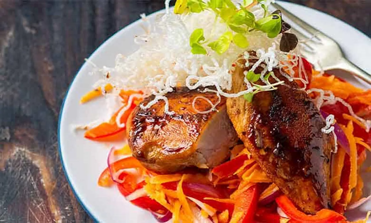 Tropical Coconut Chicken with Thai Slaw