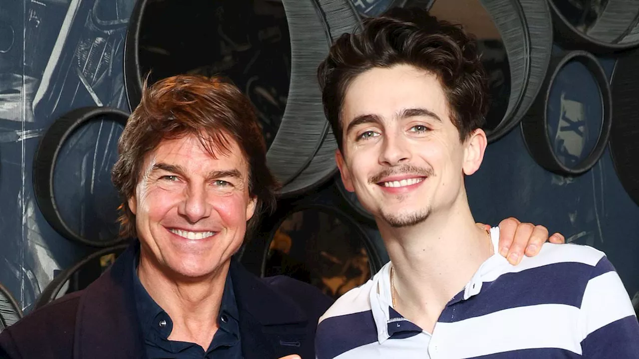 Tom Cruise Surprises Timothee Chalamet at Bob Dylan Biopic Screening