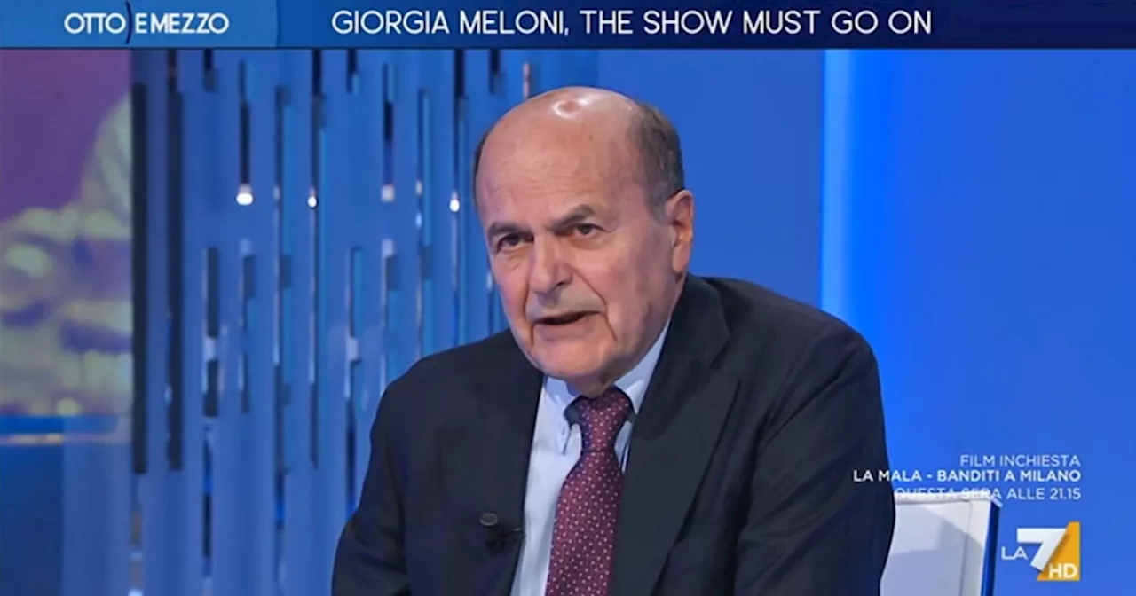 Bersani sulla Meloni: 'Fa la piaciona all'estero e la furibonda in Italia'