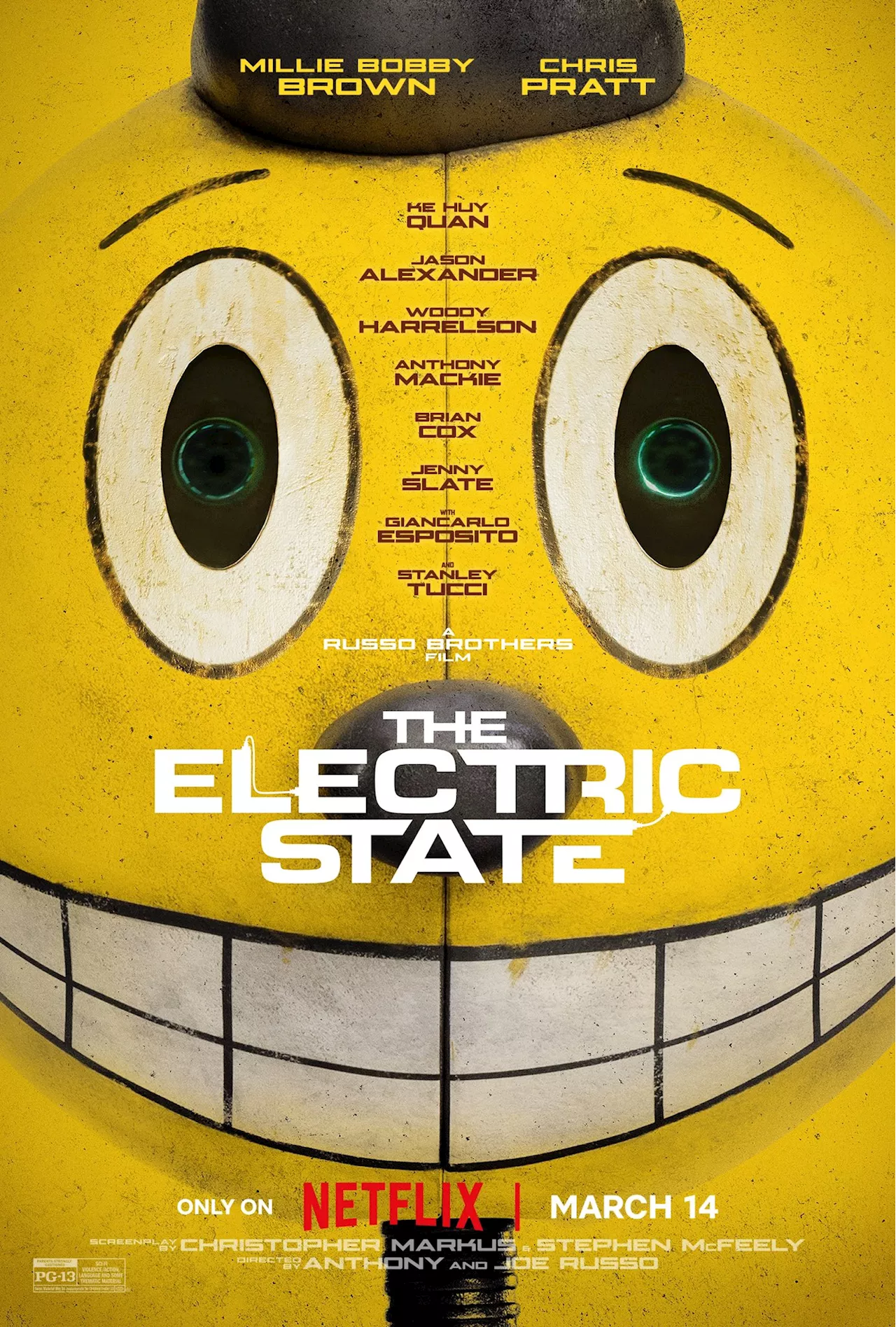 Millie Bobby Brown letar efter sin bror i The Electric State. Får hjälp av roboten Woody Harrelson.