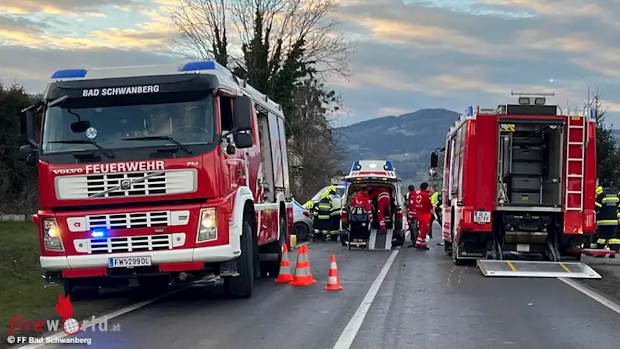  Frontalkollision auf der B 76 in der Steiermark