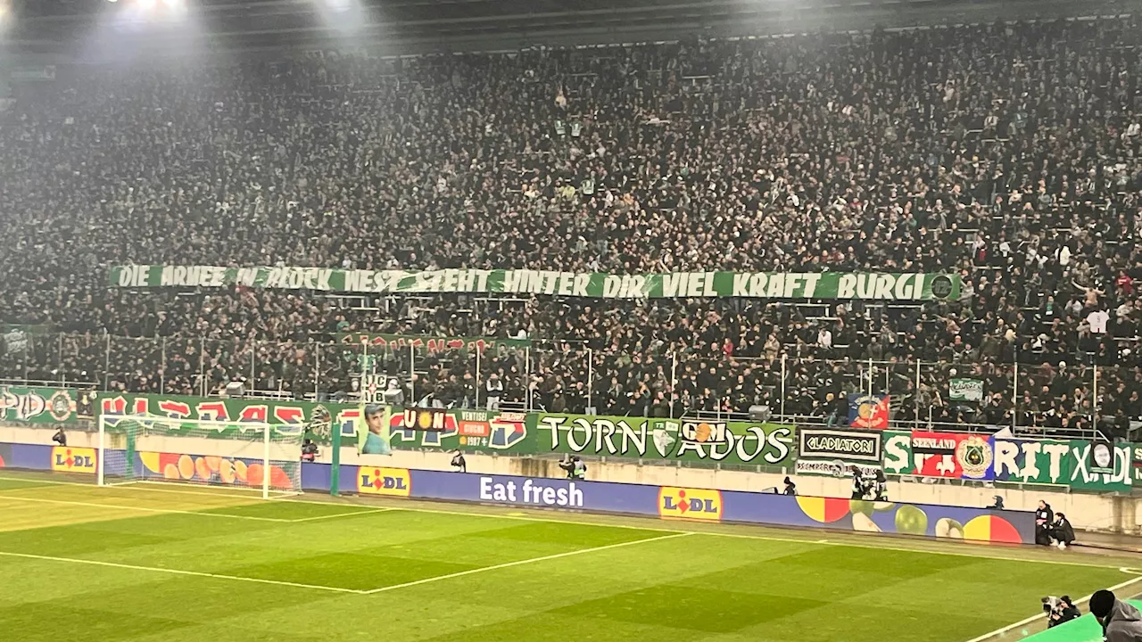  Applaus und 'Armee'-Plakat! Fans wünschen 'Burgi' Kraft