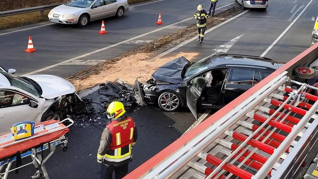 Zwei schwere Verkehrsunfälle in Villach