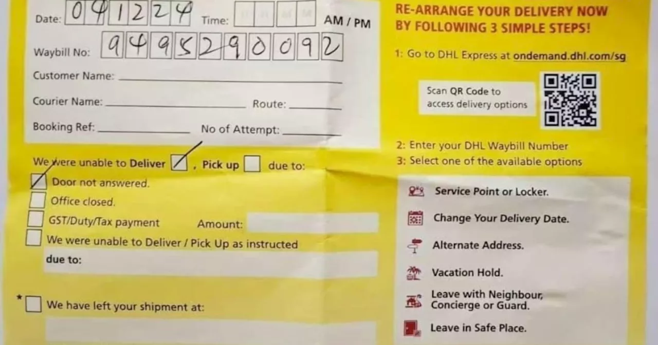 DHL Ireland Denies Circulation of Fake Missed Delivery Cards