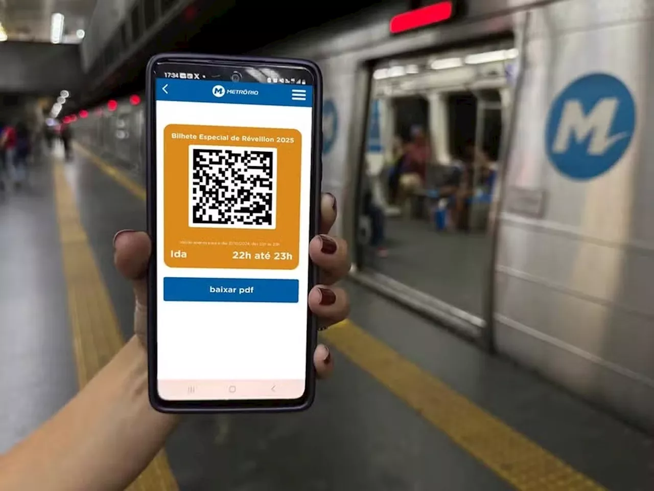 MetrôRio adota QR Code para embarque no réveillon 2025