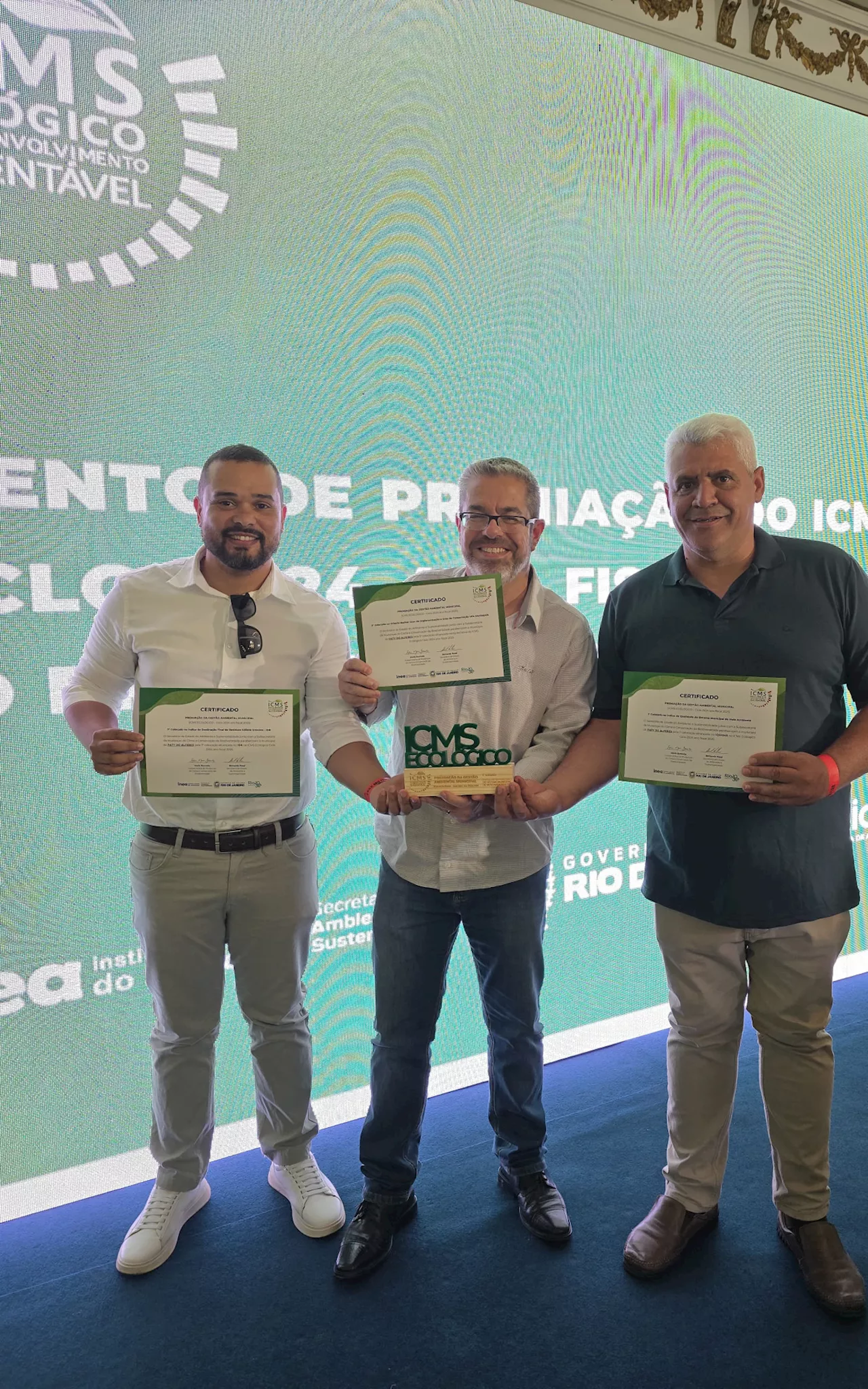 Paty recebe prêmio pelo primeiro lugar do estado em índice do ICMS Ecológico