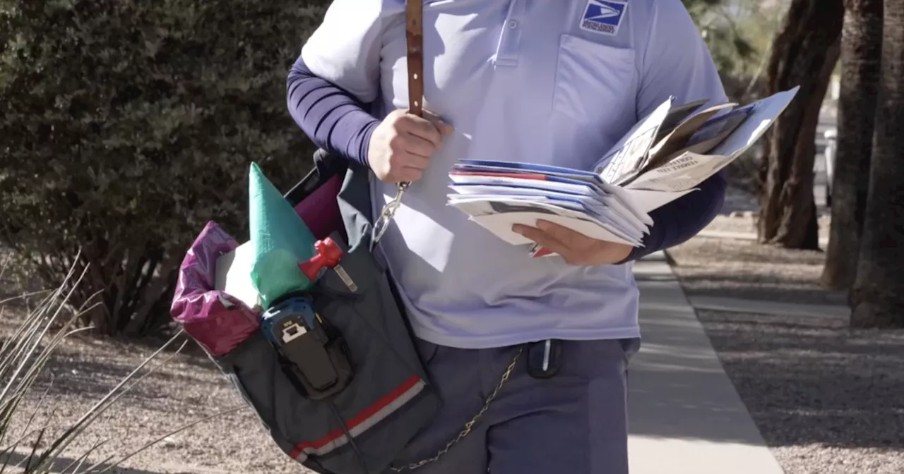 Walk along with a letter carrier delivering mail and packages during USPS’s busiest week