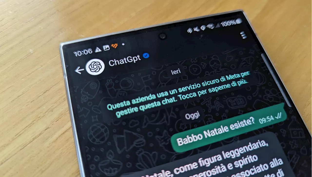 ChatGPT ora disponibile su WhatsApp in Italia