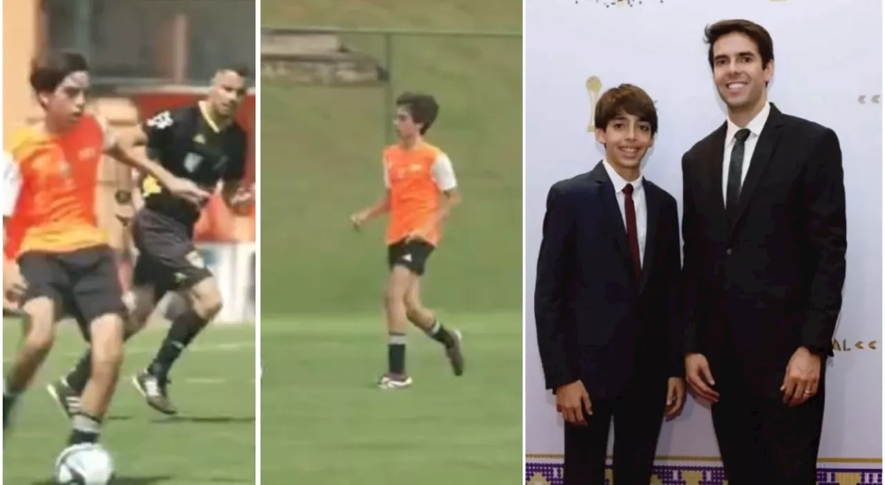 Kakà, il figlio Luca (nato in Italia) è la copia del padre: ​dribbling, classe e stesse movenze. Il video impr