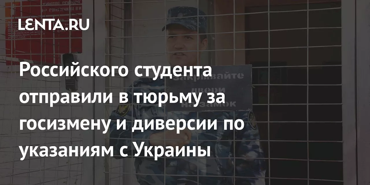 Студента приговорили к 10 годам за диверсию и сотрудничество с террористическим объединением