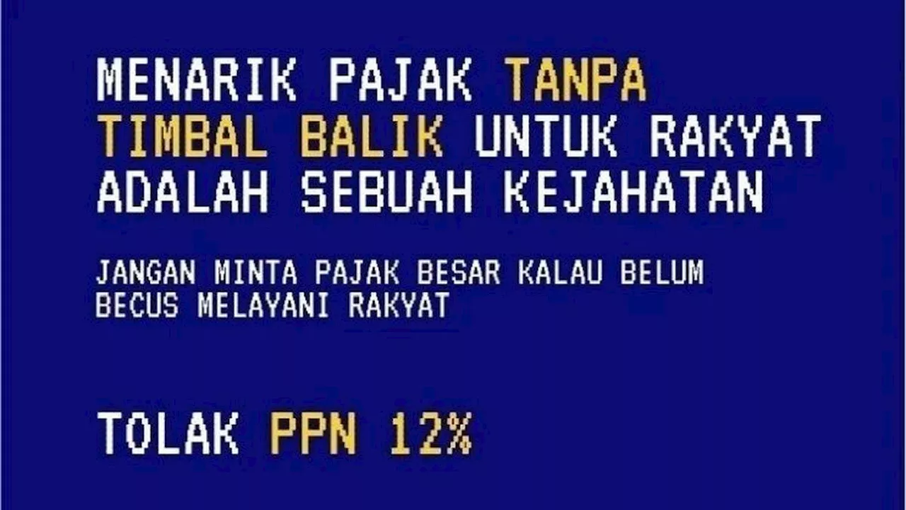 Viral Tolak PPN 12%, Ajakan Demo di Istana hingga Peringatan Darurat Kembali Muncul