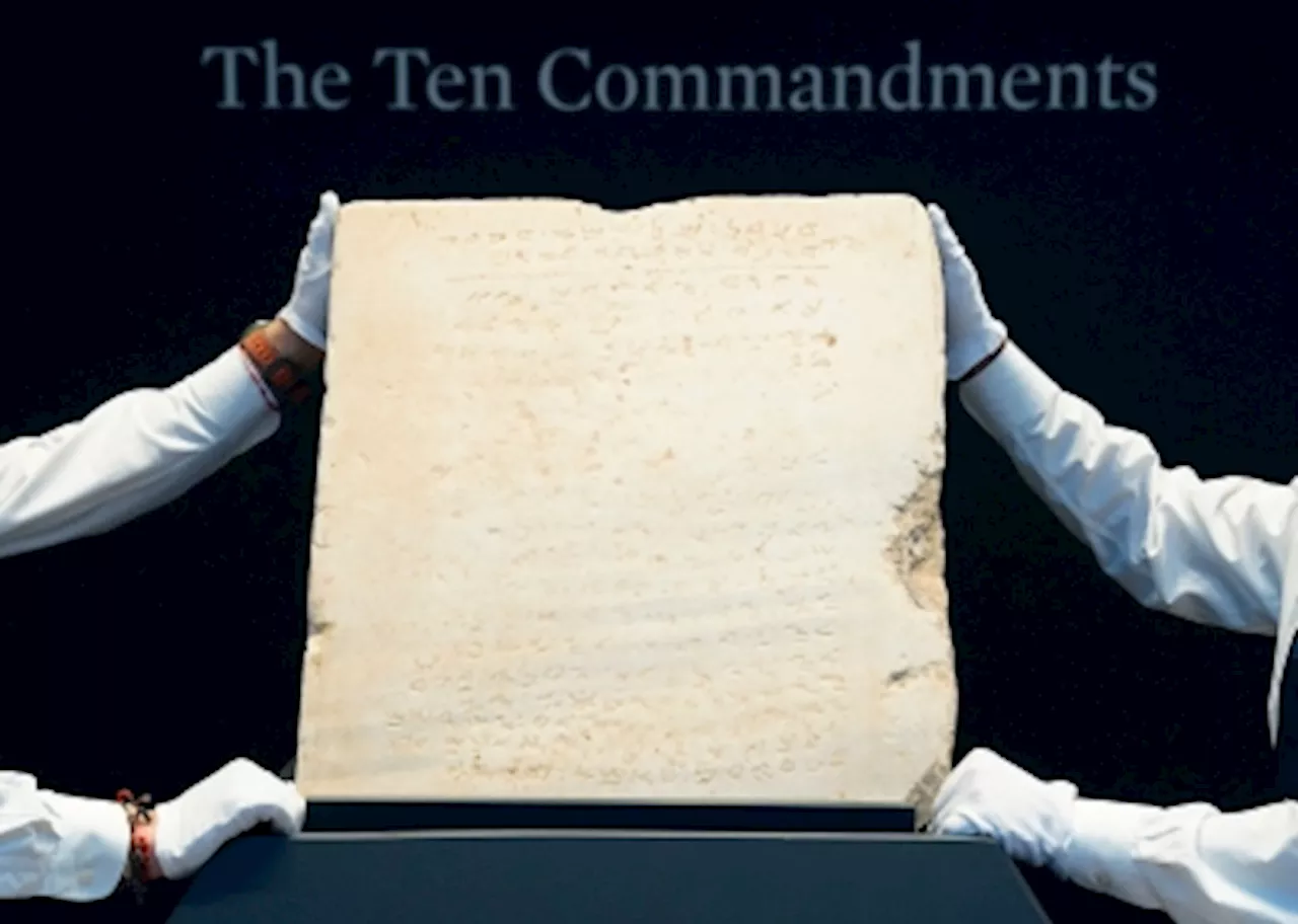 Stone Tablet With Nine Commandments Sells for $5 Million