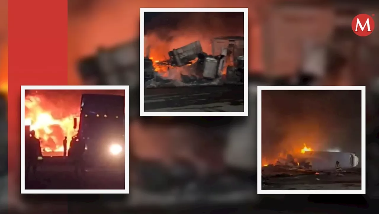 Choque entre tráileres mantiene paralizada la carretera Querétaro-San Luis Potosí