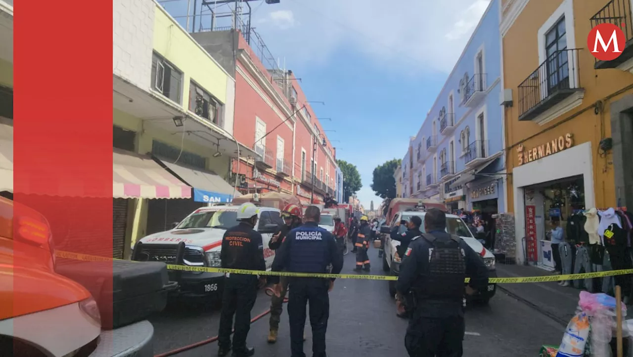 Incendio en departamento del Centro Histórico de Puebla