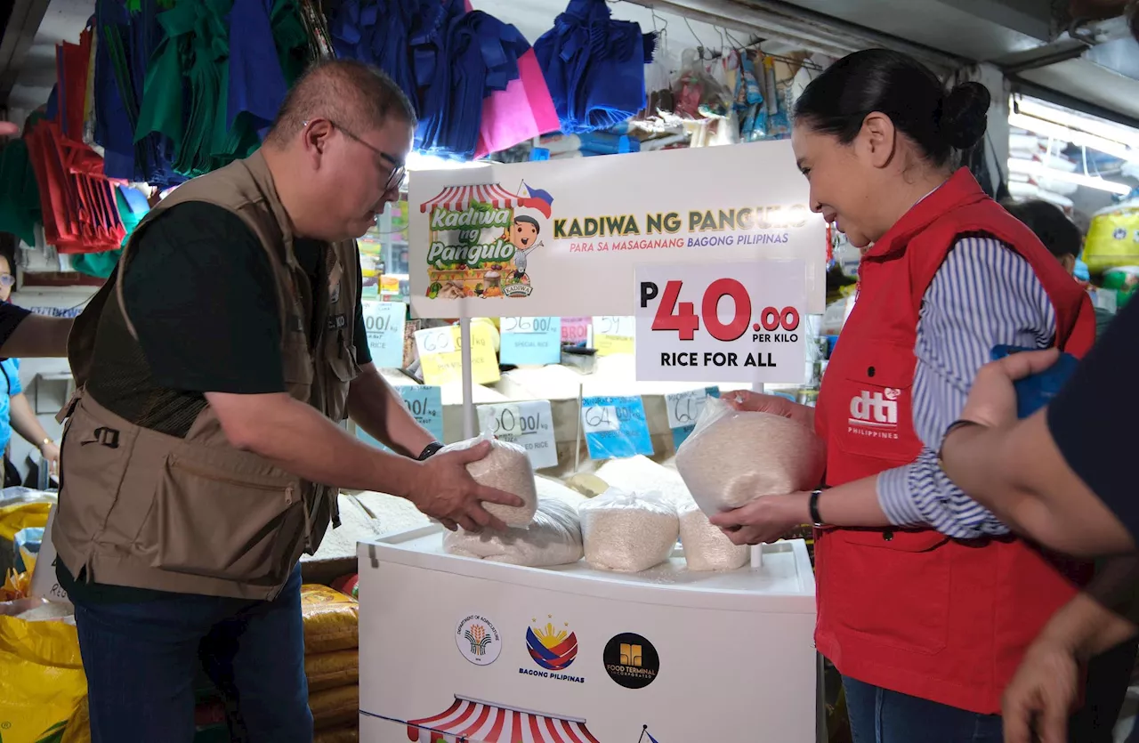 Agriculture, Trade Secretaries Inspect KADIWA Kiosks at Makati Market