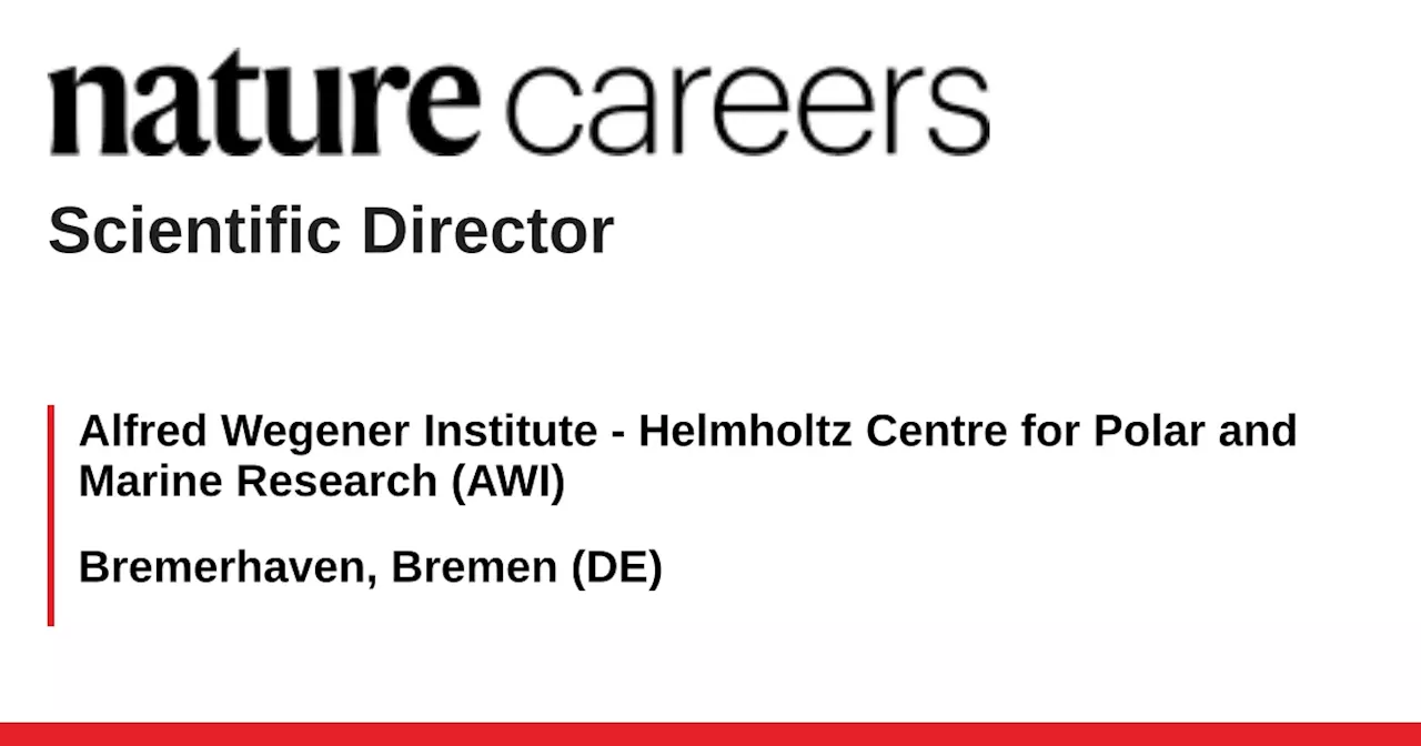 Bremerhaven, Bremen (DE) job with Alfred Wegener Institute - Helmholtz Centre for Polar and Marine Research (AWI)