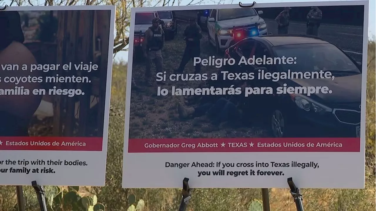 Texas Governor Abbott Unveils New Billboard Campaign to Deter Migrants