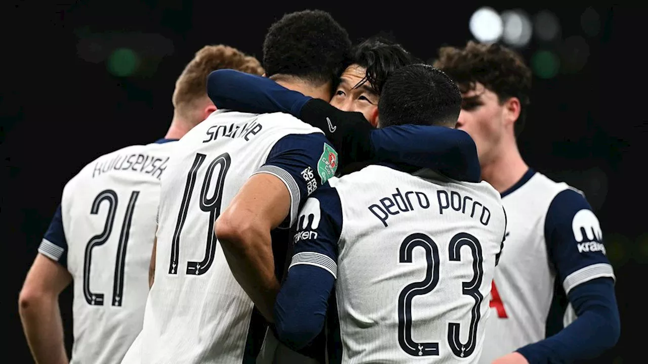 Tottenham schakelt Manchester United uit in doelpuntrijk League Cup-duel