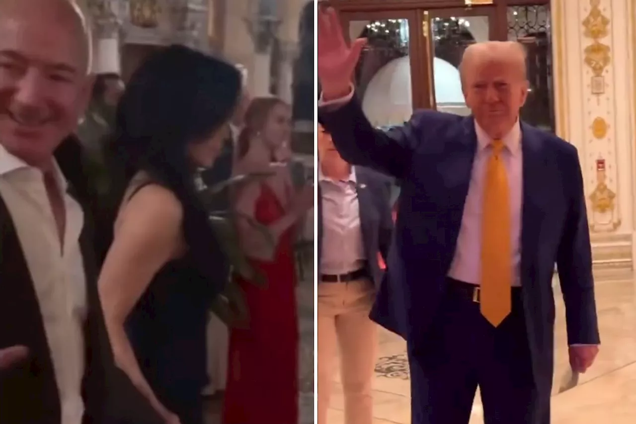 Jeff Bezos spotted having dinner with Trump at Mar-a-Lago