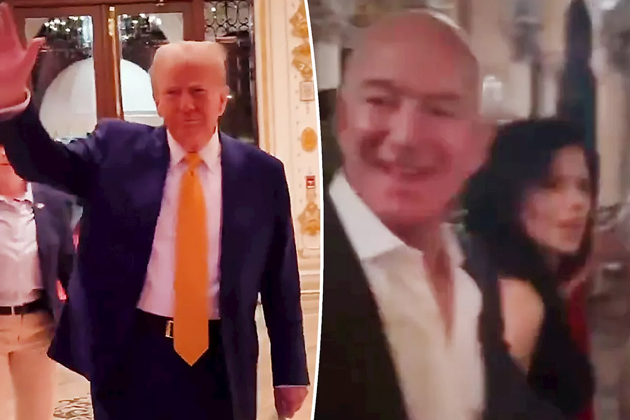 Bezos and Sánchez Dine with Trump at Mar-a-Lago