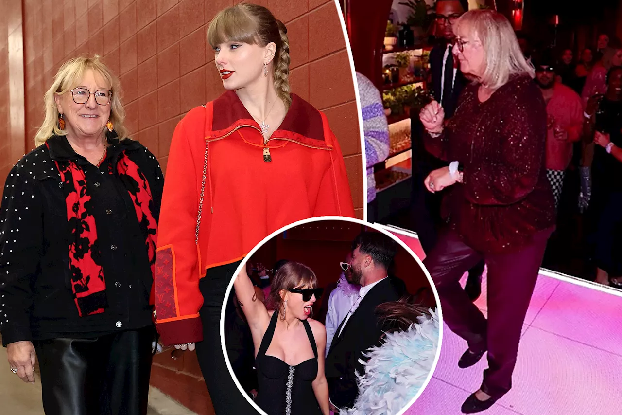 Donna Kelce Dances in Maroon at Taylor Swift's Eras Tour Wrap Party