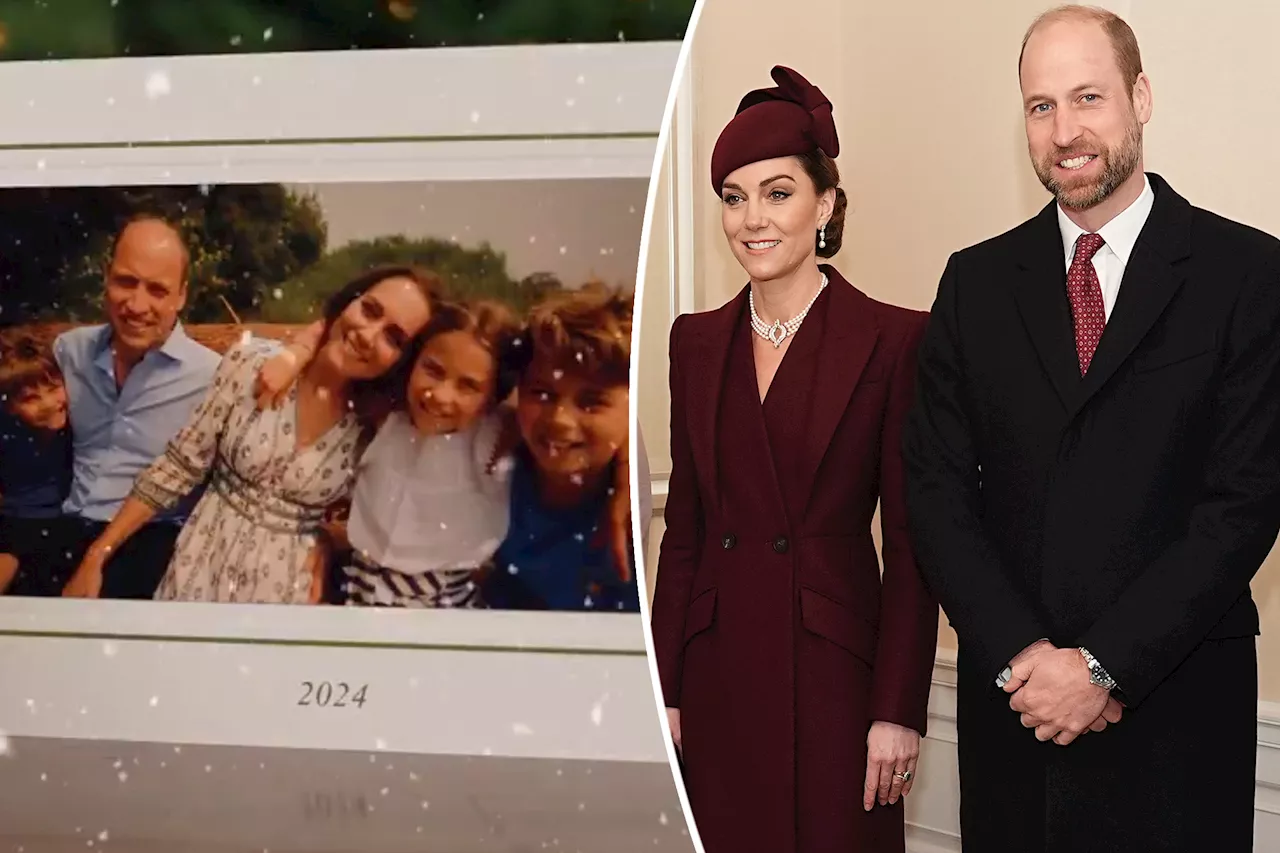 Prince William and Kate Middleton use poignant photo for 2024 Christmas card with kids