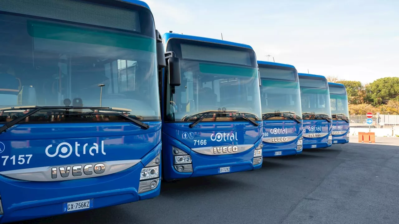 Nuovi autobus Iveco per Cotral: 58 mezzi a basse emissioni per il Giubileo 2025