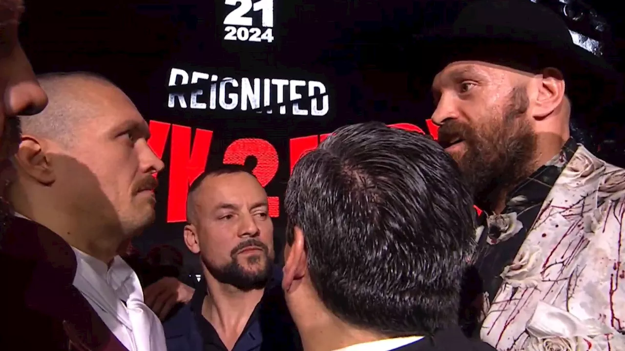 Fury and Usyk Engage in Tense Face-Off Ahead of Rematch