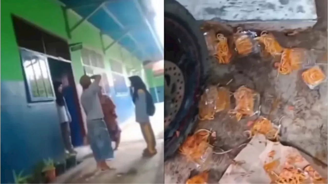 Ibu Kantin Viral Buang Jajan Siswa yang Berdagang