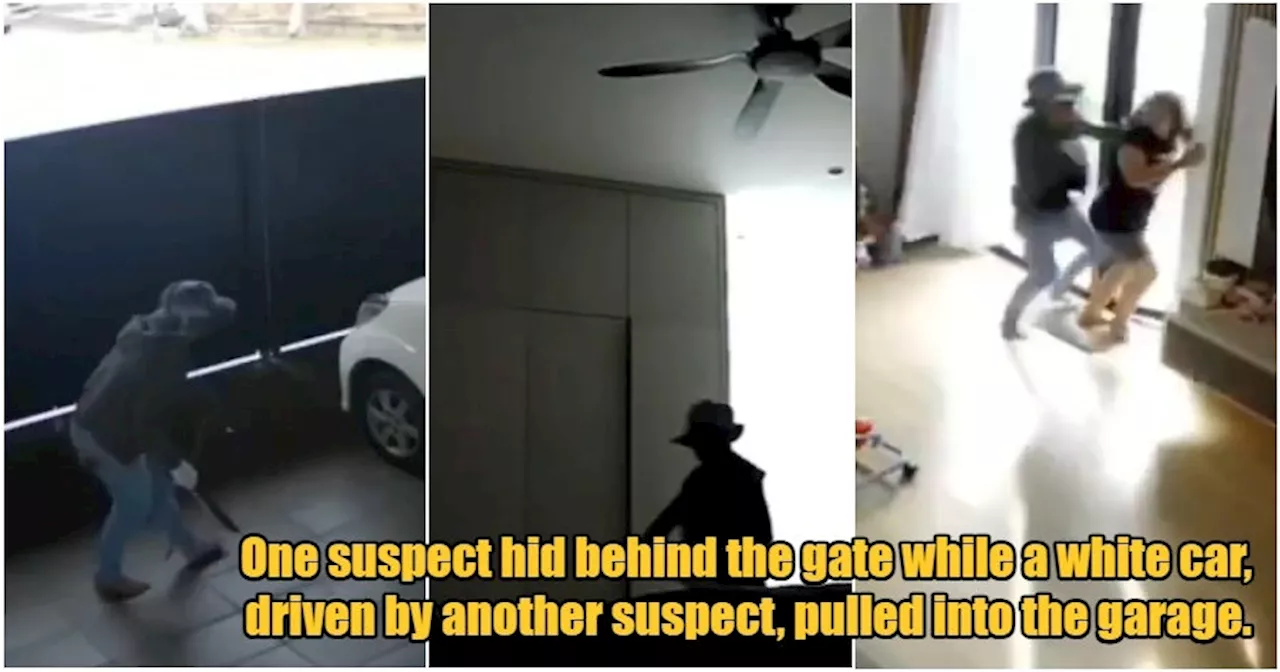 Masked Robbers Caught on CCTV Breaking into Johor House