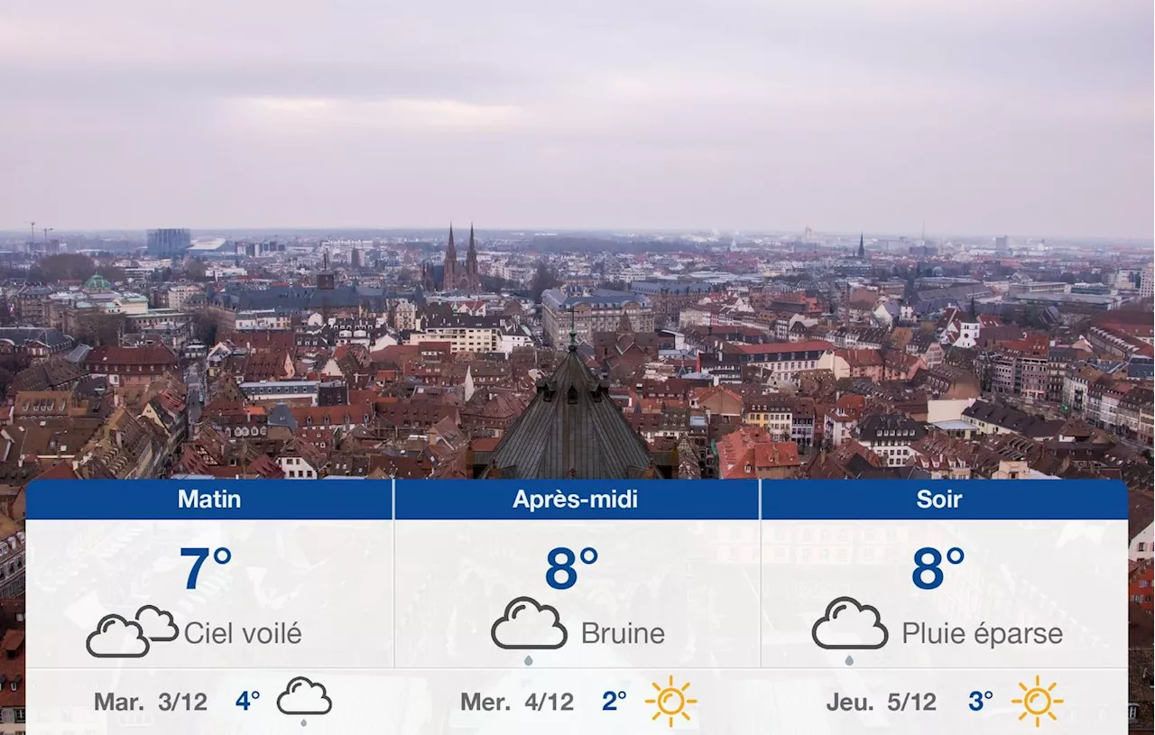 Météo Strasbourg: prévisions du lundi 2 décembre 2024