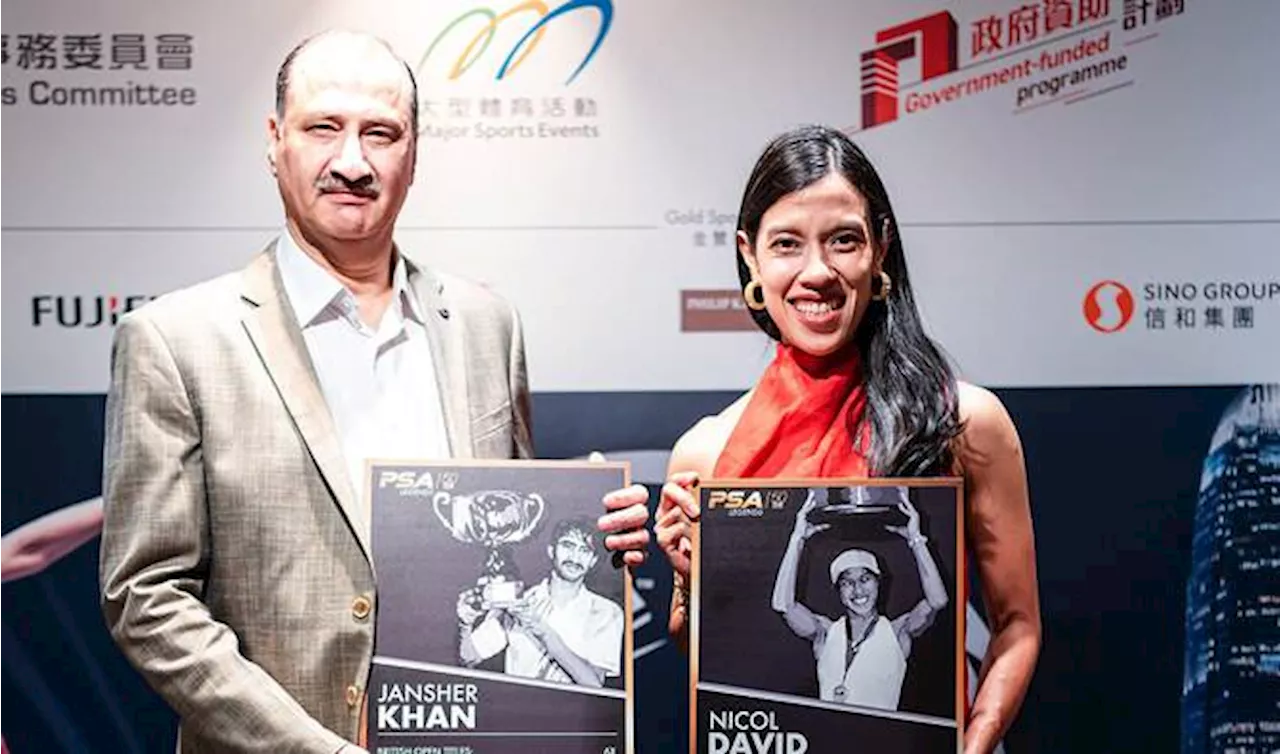 Pakistani Squash Icons Jansher Khan and Nicol David Inducted into PSA Hall of Fame