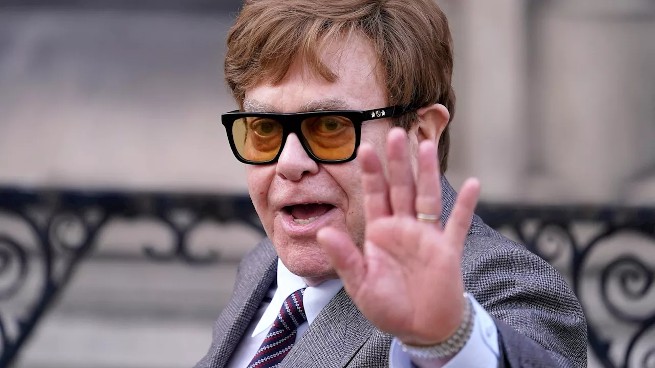 Elton John says he has lost his eyesight and struggles to see his new stage musical