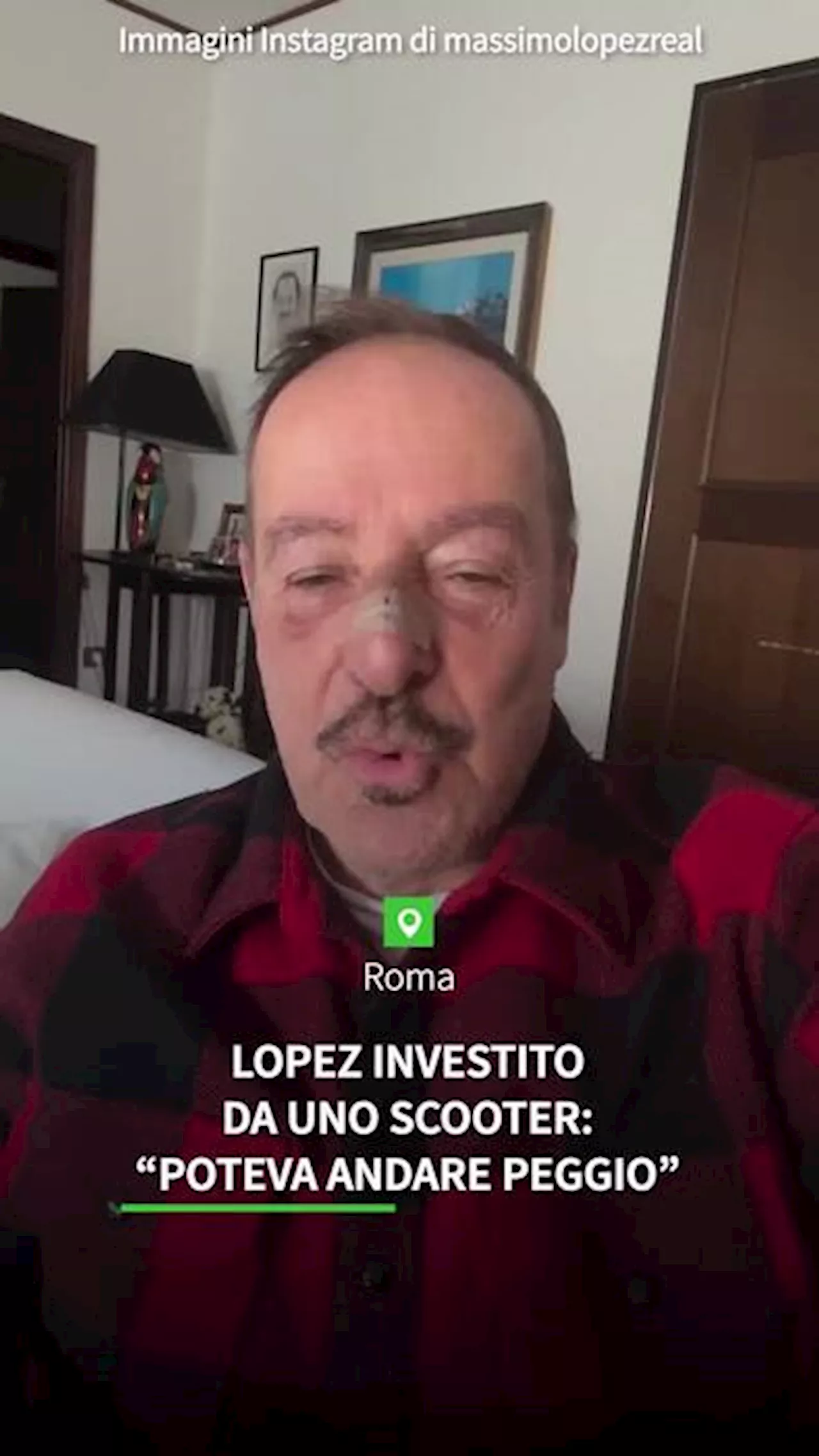 Lopez investito da scooter a Roma, 'poteva andare peggio'