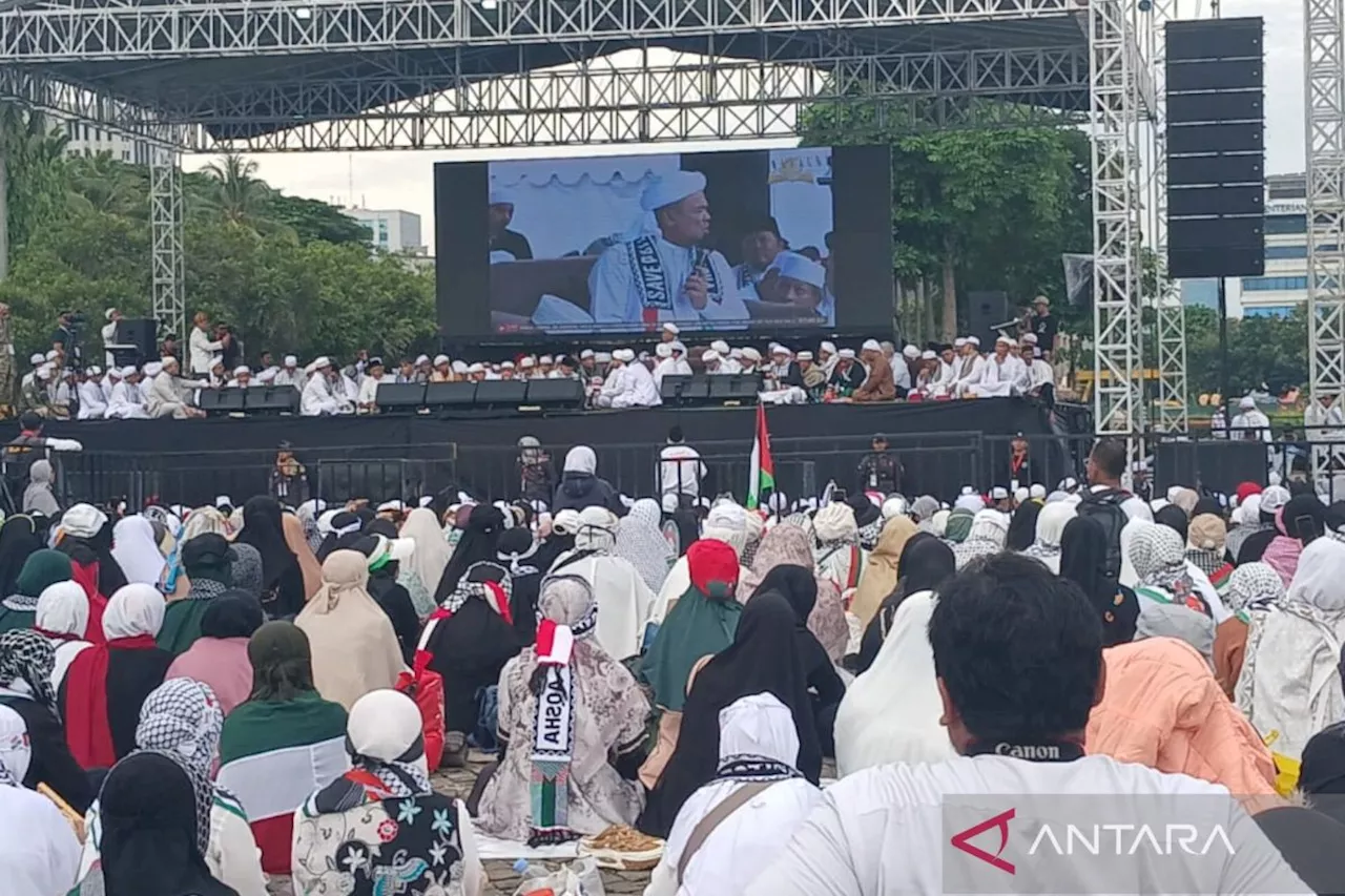 Ini pesan Habib Rizieq ke massa reuni Akbar PA 212 di Monas