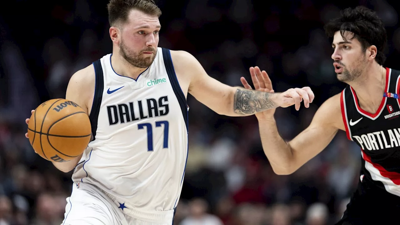 Doncic has 36 points and 13 assists in return, Mavericks down the Trail Blazers 137-131