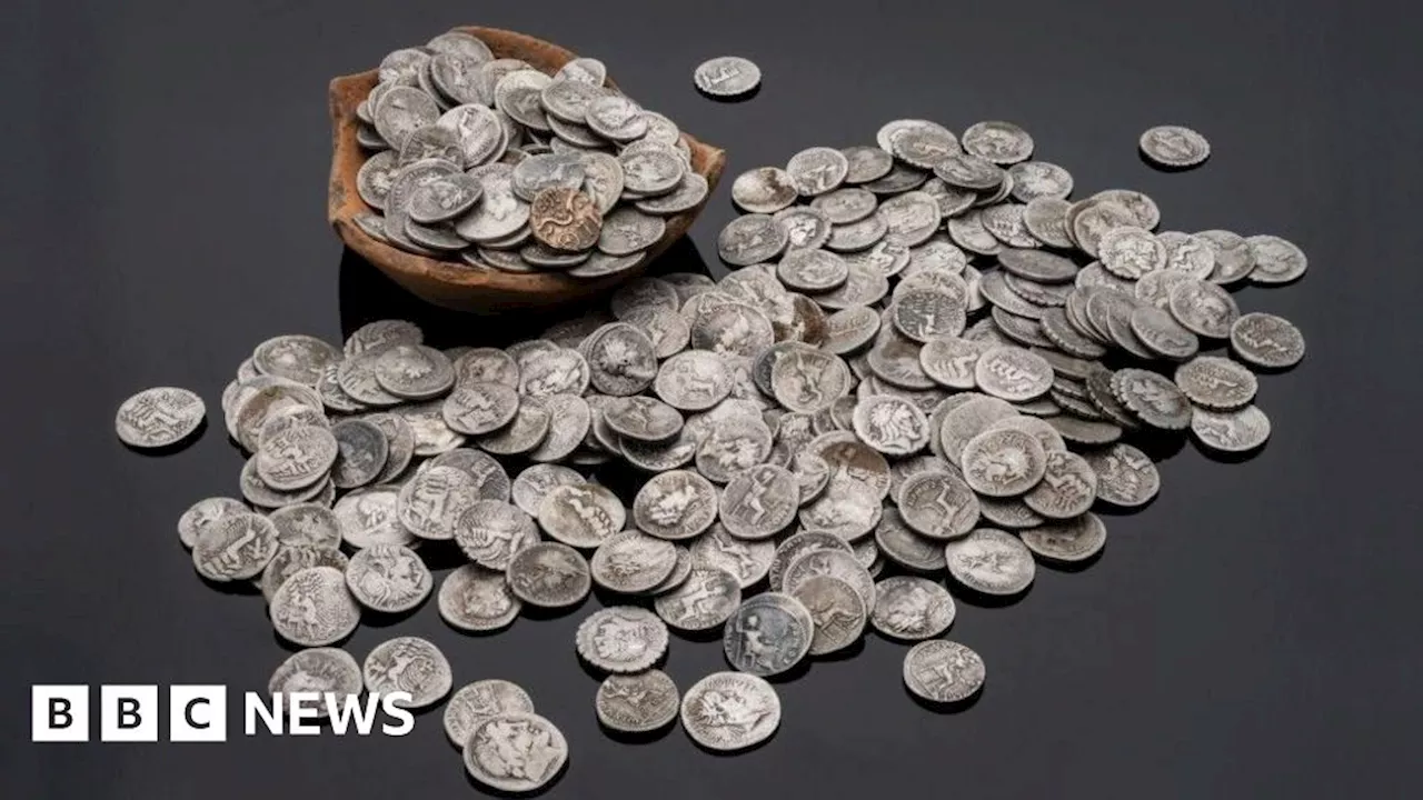 Hoard of Roman coins found during building work in Worcestershire