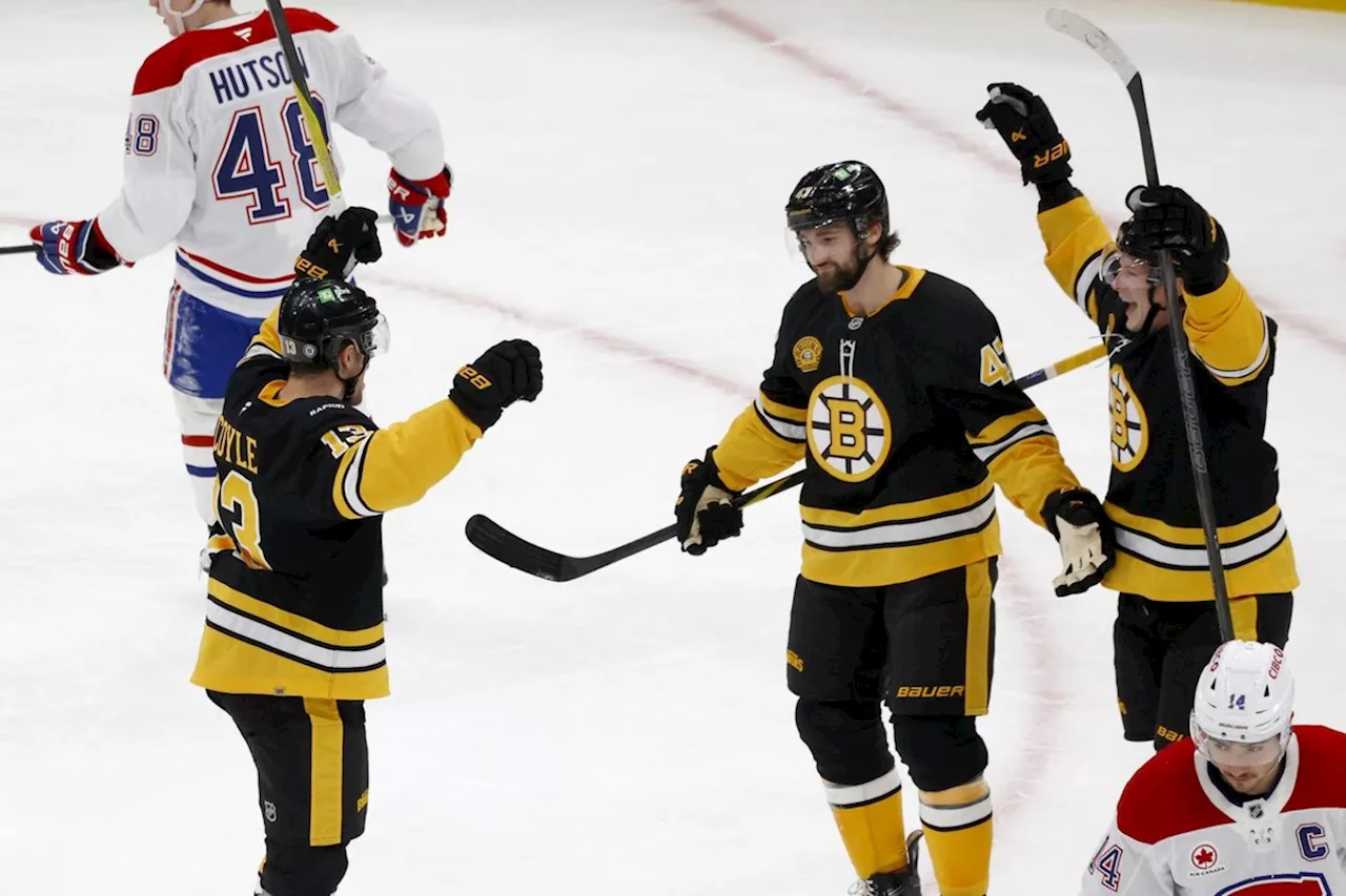 Charlie McAvoy, Charlie Coyle each score twice as Bruins beat Canadiens 6-3