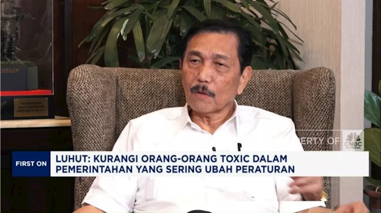 Video: Ganggu Investasi, Luhut: Kurangi Orang 'Toxic' di Pemerintahan