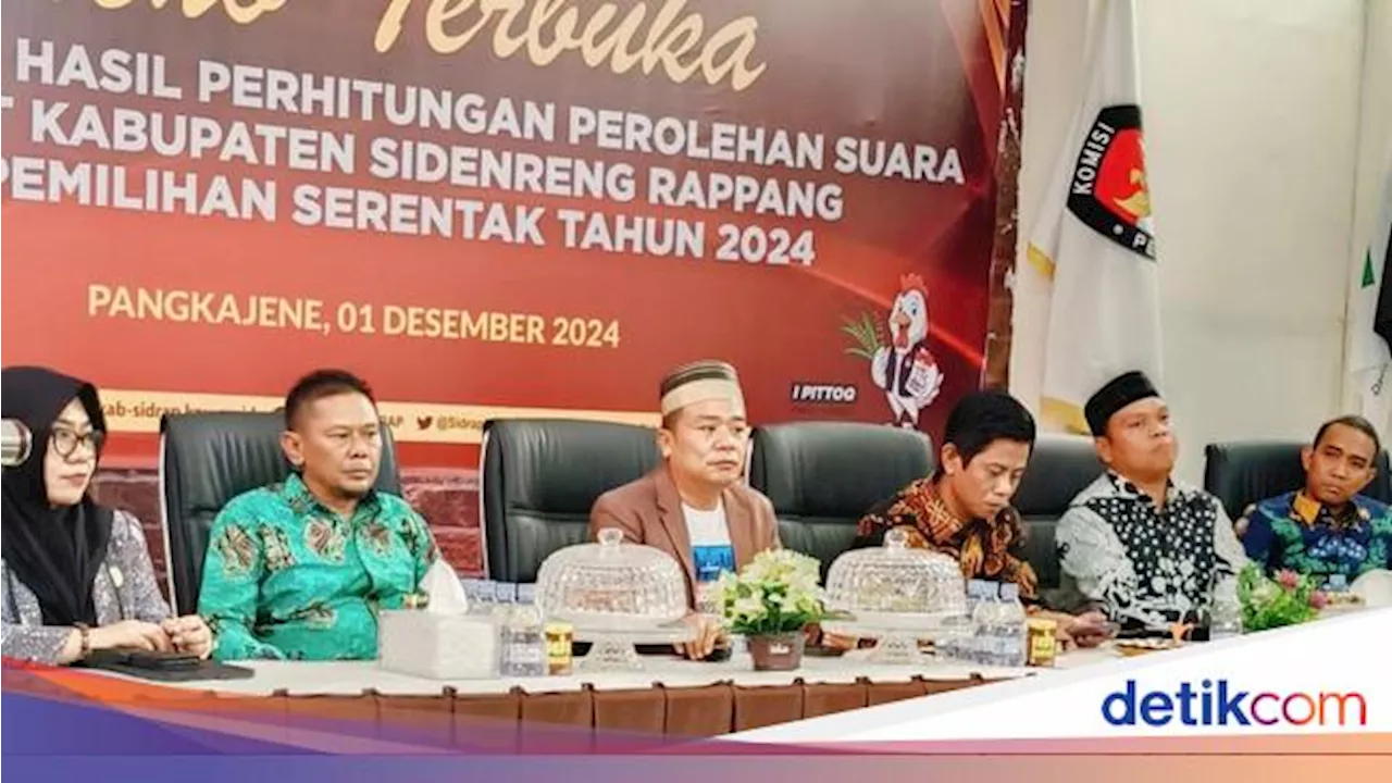 KPU Tetapkan Rekapitulasi Suara Pilkada Sidrap, SAR-Kanah Raih 113.390 Suara