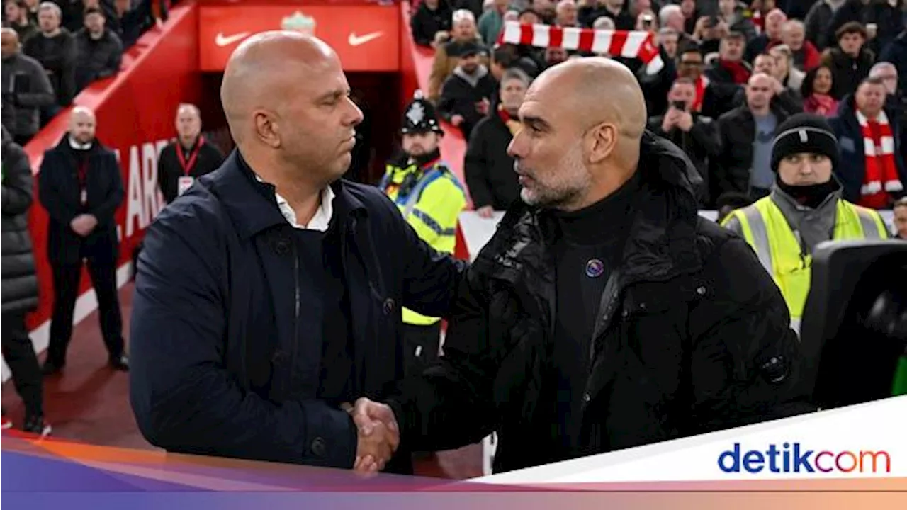 Man City Masih Puasa Kemenangan, Slot Tolak Bersimpati pada Guardiola