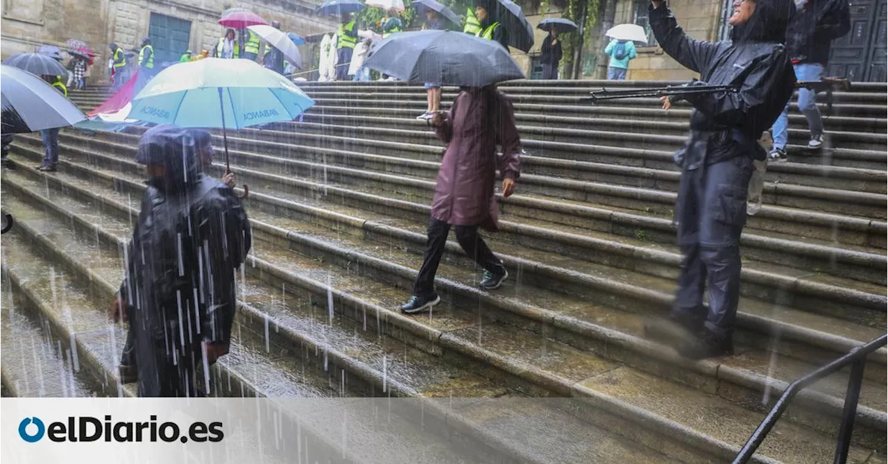 Nubosidad y lluvias débiles en la mitad norte de la Península para este lunes