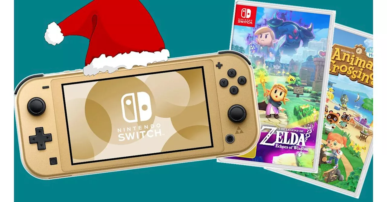 Gewinnt ein tolles Bundle aus Nintendo Switch Lite - Hyrule Edition, zwei Spielen und Zelda-Fanpaket