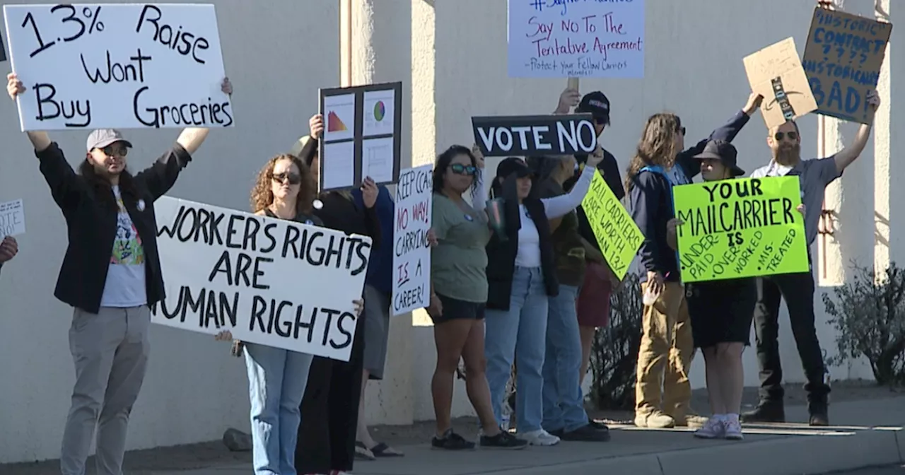 USPS employees rally in Midtown demanding better wages and working conditions